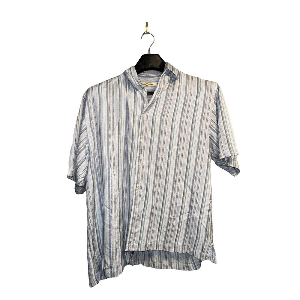 Tommy Bahama Men's Size XL Short Sleeve 100% Silk Button Down Shirt